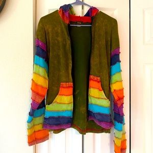 boho rainbow jacket